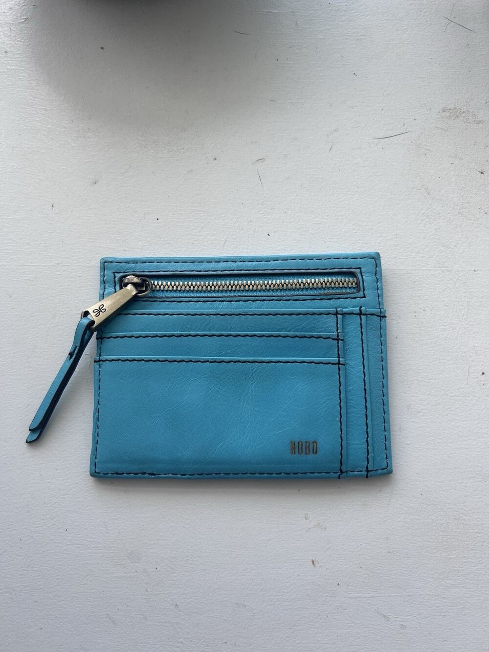Hobo International Card Holder Turquoise. One Size. Boho Summer Bright Wallet